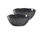 Schale LEONARDO "Salatschüsseln Matera ø 24 cm 2er Set", grau (anthrazit), Schüsseln, Schale