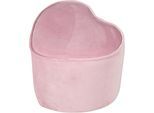 Kinderhocker ROBA "Lil Sofa", bunt (rosa, mauve), Hocker, Kinder, B/H/T: 30cm x 24cm x 27cm, Samt, Kinderhocker, in Herzform, B:30cm H:24cm T:27cm