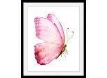Bild QUEENCE "Apache", rosa (farbe rahmen: schwarz, farbe bild(er): rosa), B:30cm H:40cm, Acrylglas, Holz, Papier, Bilder, Bild, HD Premium Poster-Druck inkl. Holzrahmen