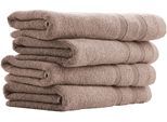 Handtücher UNCOVER BY SCHIESSER "Brooklyn mit dezenter Bordüre in Hoch-Tief-Optik", grau (taupe), B:50cm L:100cm, Frottier, Frottier, Handtücher, Handtücher, Made in Green