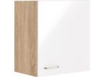 Hängeschrank OPTIFIT "Parare", weiß (weiß glanz, eichefarben), B:50cm H:57,6cm T:34,6cm, Schränke, Hängeschrank, Breite 50 cm