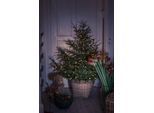 KONSTSMIDE LED-Baummantel, Energieeffizienz: E, grün, Dioden 200 Stk. Flammen 200 Stk., Kabellänge 5m x Gesamtlänge 7,4m, Lichterketten, LED Lichterkette mit Ring Ø 11, mit Globes, 5 Stränge à 40 Dioden, LED-Baummantel