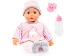 Babypuppe BAYER "First Words Baby, 38 cm, Einhorn rosa", rosa, Puppen, Baby, Babypuppe, mit Schlafaugen und Babygeräuschen