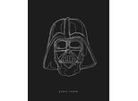 Bild KOMAR "Star Wars Lines Dark Side Vader", schwarz-weiß (farbe bild(er): schwarz, weiß), B:40cm H:50cm, Holz, Papier, Bilder, Bild, Wandbild zur Dekoration im Kinderzimmer - ohne Rahmen