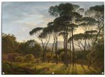 Poster REINDERS "Italienische Landschaft", grün (farbe bild(er): grün), B:140cm H:100cm T:0,1cm, Leinwand, Bilder, Poster, leichtes und wasserfestes Gartenposter für den Außeneinsatz