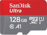 SANDISK Speicherkarte "Ultra microSDXC", grau (grau, rot), 128 GB, Speicherkarten, Adapter, Speicherkarte