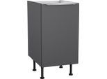 Spülenschrank KOCHSTATION "KS-Aken", grau (anthrazit), B:45cm H:87cm T:58,4cm, Schränke, Spülenschrank