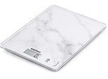 Küchenwaage SOEHNLE "Page Compact 300 Marble", weiß, B:19,2cm H:2,5cm L:23,4cm, Glas, Küchenwaagen, Küchenwaage, Tragkraft 5 kg, 1 g genaue Teilung