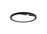 LED Außen-Wandleuchte PAULMANN "Außenpanel Lamina rund 280mm 3000K 14,5W 1200lm 230V Kunststoff", schwarz, T:4,7cm Ø:28cm, Leuchten, LED Außen-Wandleuchte, Backlight Bewegungsmelder seewasserresistent IP44 1200lm