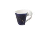 Tasse VILLEROY & BOCH "Tasse Widder NewWave Stars 300 ml weiß-blau", bunt (weiß, blau), Porzellan, Trinkgefäße, Tasse