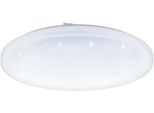 EGLO LED Deckenleuchte "FRANIA-S Deckenlampe, weiß, Kristalleffekt, geringe Aufbauhöhe", weiß, 1, Ø 43cm H: 7cm, 1 Stk., Leuchten, Wohzimmer, Küche, Esszimmer, Flur, modern, rund, LED Deckenleuchte