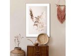 Bild REINDERS "Gerahmtes Bild Pampasgras Natur - Pflanze", grün (farbe bild(er): khaki), B:50cm H:70cm, MDF, Bilder, Bild