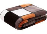 Wohndecke GÖZZE "Antigua", braun (zimt, taupe, schoko), B:150cm L:200cm, Polyester, Wohndecken, Wohndecke, mit modernem Karo, Kuscheldecke, 150x200 cm