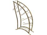 Weinflaschenhalter "Weinflaschenhalter", gold (antik goldfarben), B:13cm H:61cm L:46cm, Metall, HOFMANN LIVING AND MORE, Flaschenhalter, Weinflaschenhalter, Montiert