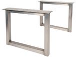 Tischbein SIT, silber (antiksilber), B:75cm H:73cm T:15cm, Tischbeine, Tischbein, modernes Kufen-Gestell