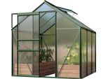 Gewächshaus VITAVIA "Venus 3800", grün (smaragdgrün), B:195cm H:197cm T:195cm, Gewächshäuser, Gewächshaus, Alu-Profile, 4 mm Hohlkammerplatten