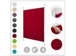 Plissee LICHTBLICK ORIGINAL "Klemmfix" Gr. 11, lila (brombeere, weiß), B:120cm H:130cm, Obermaterial: 100% Polyester, Plissees, Plissee, Faltenstore