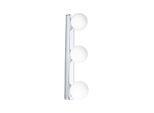 PAULMANN Wandleuchte "Selection Bathroom Gove IP44 max. 3x20W Balken Glas/Metall", weiß (chromfarben, weiß), 3, H: 10cm, 1 Stk., Leuchten, G9, Wandleuchte