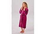 Unisex-Bademantel OTTO HOME "Miia, ideal für Sauna, Spa & im Urlaub" Gr. XL, beere, pink, L:125cm, Microfaser, Hausmäntel, Unisex-Bademantel, weich und kuschelig, plüsch, für Damen und Herren, S-XL