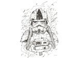 Bild KOMAR "Star Wars Pilot Drawing", bunt (farbe bild(er): bunt), B:50cm H:70cm, Holz, Papier, Bilder, Bild, Wandbild zur Dekoration im Kinderzimmer - ohne Rahmen