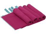 Handtücher OTTO HOME "Leoa, diverse Größen, Sporthandtuch, Reisehandtuch, Strandtuch", pink (beere), B:100cm L:50cm, Microfaser, Obermaterial: 88% Polyester, 12% Polyamid, Handtücher, Handtücher, sehr leicht, kompakt, schnelltrocknend, Mikrofaser mit Kontrastnaht