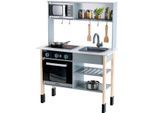 Spielküche KLEIN "Miele", grau, Spielküchen, KinderB:70cm H:91cm T:30cm, MDF, Spielküche, mit Zubehör aus Holz und Metall, B:70cm H:91cm T:30cm