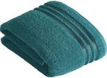 Saunatuch VOSSEN "Cult de Luxe", blau (lagoon), B:100cm L:150cm, Walkfrottee, Obermaterial: 100% Baumwolle, Handtücher, Saunatuch, mit Glanzbordüre