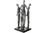 Dekofigur CASABLANCA BY GILDE "Skulptur Group", braun (bronzefarben), B:12cm H:30cm T:12cm, Polyresin, Dekofiguren, Dekofigur, Dekoobjekt, Höhe 30 cm, mit Spruchanhänger, Wohnzimmer