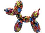 Tierfigur CASABLANCA BY GILDE "Ballon Hund Street Art", bunt, B:11cm H:36,5cm T:8,4cm, Polyresin (Kunststein), Dekofiguren, Tierfigur