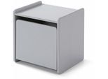 Nachtkonsole VIPACK "Kiddy, mit 1 Drehtür, dahinter ein großes Fach", grau (hellgrau), B:40cm H:40cm T:36cm, MDF, Sideboards, Nachtkonsole, standfest gebaut, sie kann rechts oder links angestellt werden