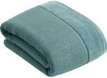 Badetuch VOSSEN "Pure", blau (cosmos), B:100cm L:150cm, Frottier, Obermaterial: 100% Baumwolle, Handtücher, Badetuch, Baumwolle & VEGAN, mit eleganter Veloursbordüre