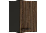Hängeschrank OPTIFIT "Palma", schwarz (rillendekor nussbaum, anthrazit), B:40cm H:57,6cm T:34,6cm, Holzwerkstoff, Schränke, Hängeschrank, Breite 40 cm, 1 Tür, 1 Einlegeboden