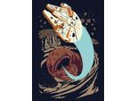 Bild KOMAR "Star Wars Classic Vector Asteroid Worm", bunt (farbe bild(er): bunt), B:50cm H:70cm, Holz, Papier, Bilder, Bild, Wandbild zur Dekoration im Kinderzimmer - ohne Rahmen