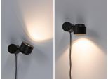 PAULMANN Tischleuchte "Puric Pane", schwarz, 1, H: 6,5cm, 1 Stk., Leuchten, LED, dimmbar, Schwarz/Grau, Metall, Tischleuchte