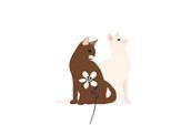 Bild KOMAR "Loving Cats", braun (farbe bild(er): braun), B:50cm H:70cm, Holz, Papier, Bilder, Bild, Wandbild zur Dekoration - ohne Rahmen