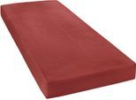 Spannbettlaken JANINE "ELASTIC 5002", rot (tabasco), L:200cm, Jersey-Elasthan, Obermaterial: 95% Baumwolle, 5% Elasthan, Bettlaken, Spannbettlaken, für Matratzen bis 35 cm Höhe, 95% Baumwolle, hochwertig, langlebig
