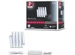 PAULMANN LED-Streifen "MaxLED 1000 Basisset 1,5m Tageslichtweiß IP44 17W 1650lm beschichtet", silber (silberfarben), Dioden 216 Stk. Flammen 1 Stk., Gesamtlänge 4,14m, Lichterketten, LED-Streifen