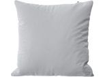 Kissenbezug WOLKENFELD "Renforcé Kissenbezug Baumwolle - Natürlich weiches Schlafgefühl", weiß (hellgrau), B:80cm L:80cm, Renforcé, Obermaterial: 100% Baumwolle, Kissenbezüge, Kissenbezug, Größe 80x80, 40x80 und 70x90 cm; versteckter Reißverschluss