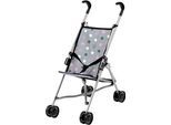 Puppenbuggy BAYER, sterne grau, Puppenwagen, KinderB:27cm H:56cm T:47cm, Kunststoff, Metall, Polyester, Puppenbuggy, mit Tasche, B:27cm H:56cm T:47cm
