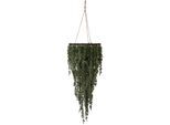 Winterliche Kunstpflanze CREATIV GREEN "Weihnachtsdeko", grün, H:110cm Ø:41cm, Kunststoff, Kunstpflanzen, Winterliche Kunstpflanze, Hängezweige mit Metallring Ø 41 cm, Rebenkranz und Aufhängung