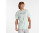 Laufshirt NEW BALANCE "Heathertech Athletic Gear T-Shirt", Herren, Gr. L, clay ash (31, Obermaterial: 65% Polyester, 35% Baumwolle, Shirts Laufshirt