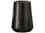 Zahnputzbecher KLEINE WOLKE "Carrara", schwarz, B:8,5cm H:11,5cm L:8,5cm, Marmor, Zahnputzbecher, Zahnputzbecher