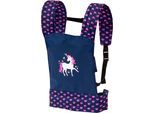 Puppen Trage BAYER "grau/rosa Schmetterling", bunt (einhorn blau, pink), Puppenausstattungen, KinderB:31cm H:1cm L:32,5cm, Puppen Trage, B:31cm H:1cm L:32,5cm