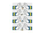 Bild KOMAR "Donald Duck Hands", bunt (farbe bild(er): bunt), B:30cm H:40cm, Holz, Papier, Bilder, Bild, Wandbild zur Dekoration im Kinderzimmer - ohne Rahmen