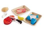 Spiellebensmittel HAPE "Fisch & Fleisch Set", bunt, Kaufladensortimente, Kinder, Holz, Spiellebensmittel