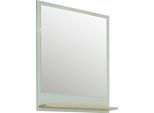 Badspiegel SAPHIR "Quickset 963 Spiegel mit Ablage, 60 cm breit, 74,5 cm hoch", braun (riviera eiche, salbei nachbildung), B:60cm H:74,5cm T:15,5cm, Holzwerkstoff, Spiegel, Badspiegel, Flächenspiegel Salbei Nachbildung, Riviera Eiche quer Nachbildung