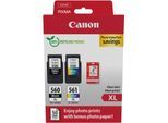 CANON Tintenpatrone "PG-560XL Schwarz und CL-561XL Farbe + Fotopapier Vorteilspack", bunt (schwarz, cyan, gelb, magenta), Tintenpatronen, Tintenpatrone