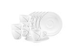 Espressotasse SELTMANN WEIDEN "Espressotassen mit Untertassen Trio Highline 110 ml 6er Set weiß-grau", bunt (weiß, grau), 12 tlg., Porzellan, Trinkgefäße, Espressotasse
