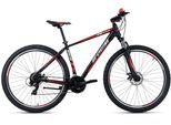 Mountainbike KS CYCLING "Morzine" Gr. 48, schwarz (schwarz, rot, schwarz), Fahrräder, 48cm, 29 Zoll (73,66cm), Mountainbike, für Herren, Kettenschaltung
