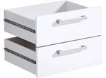 Schubkasteneinsatz FMD "Calvia 14", weiß (brillantweiß), B:42cm H:32cm T:34,5cm, Holzwerkstoff, Schubladen, Schubkasteneinsatz